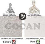 Brazilian Double Hammock 2 Person 330X150cm Load 500Pound Cotton Hammock for Patio Porch Garden Backyard Lounging Outdoor and Indoor (Beige)