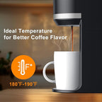 Small Single Serve Coffee Maker for K Cup and Grounds, Fast Brew One Cup Coffee Machine with 12 Oz Reservoir, Compact Size for Home Office RV and Travel, Black