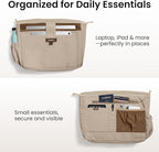 tomtoc 14-inch Puffy Laptop Tote Bag for Women 10L, Lightweight Puffer Work Tote with Padded Device Compartment for 13/14-inch MacBook Laptop, Organized Work Bag for Office, Business, Daily Essentials