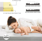 Willpo CertiPUR-US Memory Foam Camping Mattress with Travel Bag and 2 Interchangeable Covers, Lightweight Portable Sleeping Pad for Tents, Guest Beds, Home