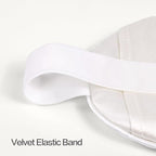 Luxury Silk Sleep Mask with 22mm Mulberry Silk, Velvet Elastic Band, Heat Therapy Pocket, and Travel Pouch, White Color
