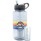 Epic Water Filters Nalgene OG Water Bottle with Filter, USA Made, BPA Free, Removes 99.99% Tap Water Contaminants, Forever Chemicals, Smoke Grey, 32 oz