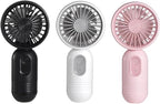Mini Portable Fan 3 Pack, Cute Handheld Battery Operated Lightweight Small Personal Fans with 3 Speeds and USB Rechargeable Eyelash Fan for Stylish Girl Kids Women Men Office Outdoor Travel Camping