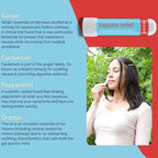 MOXE Nausea Nasal Inhaler Sticks, All Natural Essential Oil Blend, Ginger, Cardamom, Peppermint, Sweet Orange, Upset Stomach, Headaches, Easy-to-Use Portable Aromatherapy, Made in USA, 1 Pack