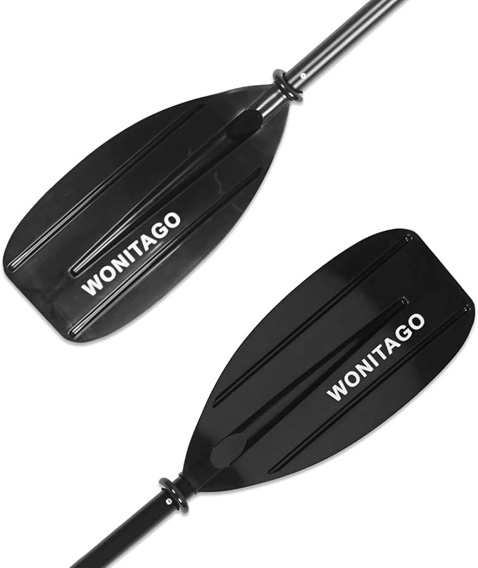 Kayak Paddles for Kid with Aluminum Shaft and PP Blade, Floating Kayaking Oars for Youth and Junior, Adjustable 163-183cm/64-72 Inches