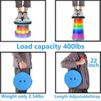 WESAPPINC Upgraded Collapsible Stool, Lightweight & Sturdy,Max 400lbs Portable Retractable Telescoping Stool Foldable Camping Stool for Adults Outdoor Hiking Garden BBQ Fishing (Blue)