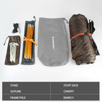 Bessport Camping Tent 1/2 Person Tent Waterproof Two Doors Backpacking Tent Easy Setup Lightweight for Outdoor, Hiking Mountaineering Travel