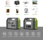 EnginStar Solar Generator, 300W Portable Power Station, 296Wh Lithium Battery Backup w/Two 110V Pure Sine Wave AC Outlet for Camping Road Trip RV, 80000mAh Sufficient Power Supply for Blackout