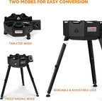 ONLYFIRE Portable Gas Burner with Adjustable Removable Legs, Propane Camping Stove for Backyard RV Tailgating Outdoor Cooking, works for Wok, Skillet, Frying Pan, Pot, 4FT Hose, 65000BTU, GS301