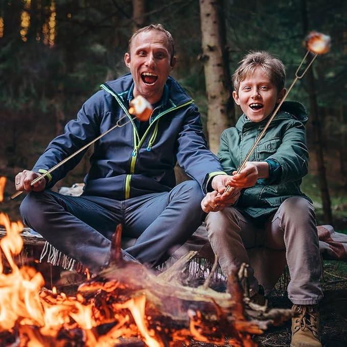 Camping Cooking Utensils Set - Camping Utensil Set Car Camping Cooking Essentials Gear for Camp Kitchen Cooking and Grilling, Stainless Steel & Silicone Ideal Gift for RV Tent Camper