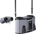 24000mAh Personal Waist Fan, USB Rechargeable Clip The Waist For Working,10 Speed & 40H Cooling and Heatstroke Prevention For Outdoor Travel Camping (gray, 24000mAh)