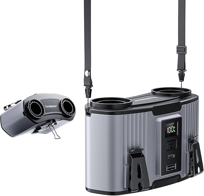 24000mAh Personal Waist Fan, USB Rechargeable Clip The Waist For Working,10 Speed & 40H Cooling and Heatstroke Prevention For Outdoor Travel Camping (gray, 24000mAh)