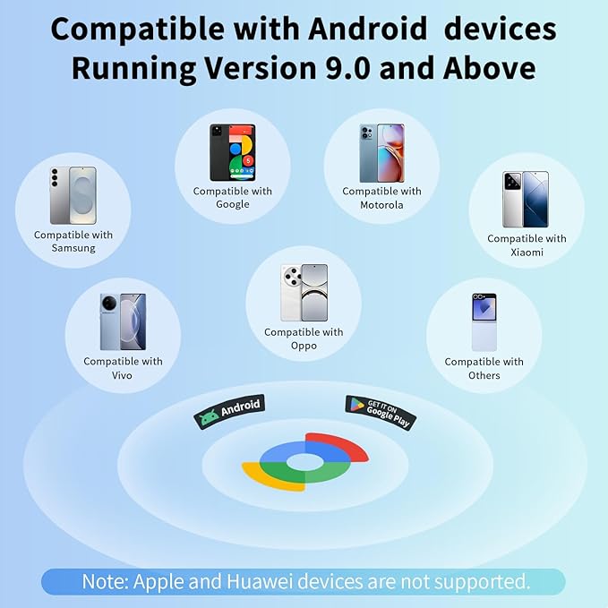 Tracker Tag for Android Luggage Tracker Tags Compatible with Google Find Hub App (Android Only) Bluetooth Tracker Key Finder and Item Locator for Wallets, Backpack, Suitcases-Black