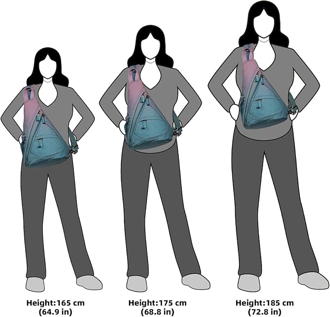 KL928 Canvas Sling Bag - Small Crossbody Backpack Shoulder Casual Daypack Rucksack for Men Women(Large Version)