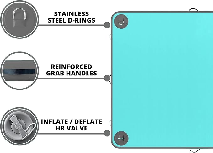 AWSUM Inflatable Floating Dock Air Dock Platform Floating Island Raft with None-Slip Surface for Pool Beach Ocean