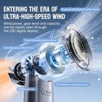 Mini Turbo Jet Fan: Portable Small Pocket Handheld Personal Rechargeable Battery Operated USB Charger Keeping Cool In Hot Weather For Travel Beach (Gray)