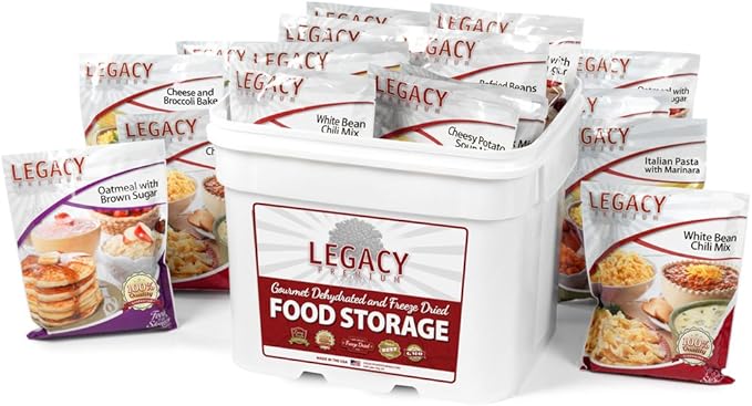 Emergency Dry Home Food Storage Supply: 2880 Large Servings - 739 lbs - Disaster Survival Preparation - 25 Year Shelf Life - Bulk Freeze Dried/Dehydrated Meals