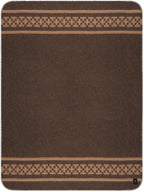 Thick Alpaca Wool Blanket Heavyweight Camping Outdoors Indoors Soft Peru Twin Size New Ethnic Design (Dark Brown/Soft Camel 2, Twin Size)