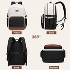 Laptop Backpack for Women Bookbag: 17 inch Work School Backpacks with Pouch Pocket for Large Capacity Cup & USB Charger College Book Bag Travel Business Nurse Teacher Bookbags Anti-theft Back Pack