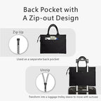 TOPDesign Heavy-Duty Canvas Tote Bag for Women, Adjustable Crossbody/Shoulder Handbag with 9 Pockets, Everything Tote