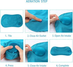 2Pcs Inflatable Camping Travel Pillow Compressible Compact Comfortable Ergonomic Inflating Pillows for Neck & Lumbar Support While Hiking Camping Backpacking Working(Blue)