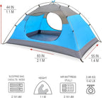 KAZOO Waterproof Backpacking Tent 2/3 Person Lightweight Camping Tents 2/3 People Hiking Tents Aluminum Frame Double Layer