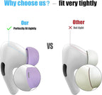3 Pairs Replacement Ear Tips for AirPods Pro 1st & 2nd Generation with Noise Reduction Hole, Silicone Ear Tips for AirPods Pro with Portable Storage Box and Fits in Charging Case (Medium, Lavender)