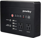 powkey 200W Portable Power Bank with AC Outlet, 146Wh Rechargeable Backup Lithium Battery, 110V Pure Sine Wave AC Outlet for Outdoor RV Trip Travel Home Office Emergency