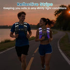 Weighted Vest, 8lb/12lb/16lb/20lb/25lb/30lb Weight Vest with Two Adjustment Straps for Men Women, Weight Vests with Reflective Stripe for Strength Training, Running, Jogging, Walking
