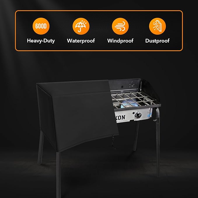 ZBXFCSH Heavy-Duty Patio Cover Fits Camp Chef 2 Burners Stove OSD-60LW, EX-60, CC-60, DL-60, DC-60LW, DH-280, DH-170, SOC-60
