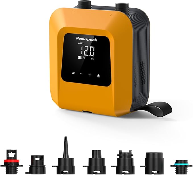 Electric Paddle Board Pump S1-20PSI Rechargeable SUP Pumps, Dual Stage Inflation & Deflation, Suitable for Stand Up Paddle Boards, Boats, Kayaks and Tent