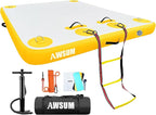 AWSUM Inflatable Floating Dock Air Dock Platform Floating Island Raft with None-Slip Surface for Pool Beach Ocean