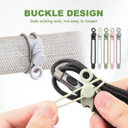 20PC Data Cable Organizer, 2026 Upgrade Silicone Cable Ties Reusable Cable Management Organizers, Multipurpose Elastic Cord Organizer for Fastening and Bundling Cable Cords Wires (20PC)