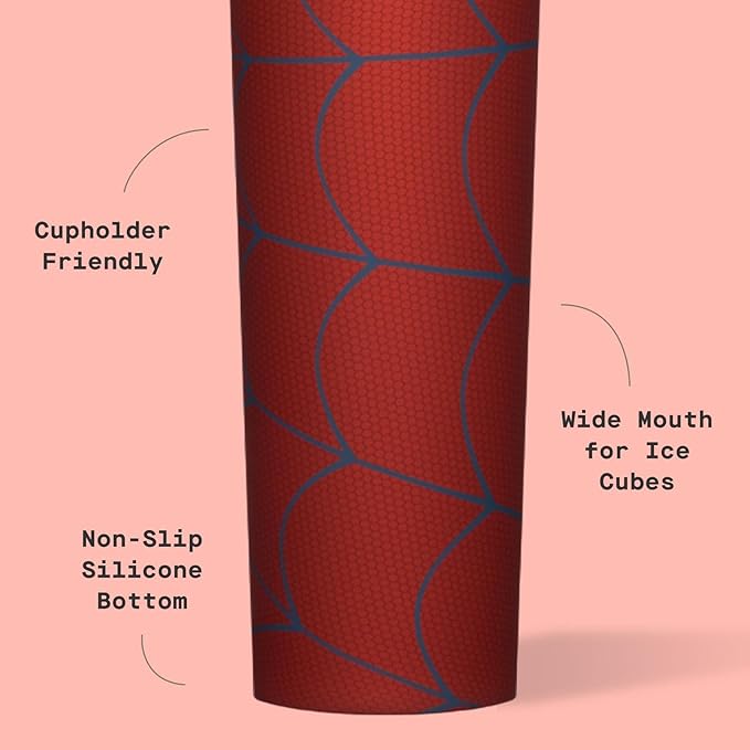 Corkcicle Sport Canteen - Keeps Beverages Cold 25 Hours - Triple Insulated Stainless Steel - Screw-On Lid - Reusable Bottle - Summer Drinkware Gift - Keeps Drinks Ice Cold - 20 oz - Spider-Man