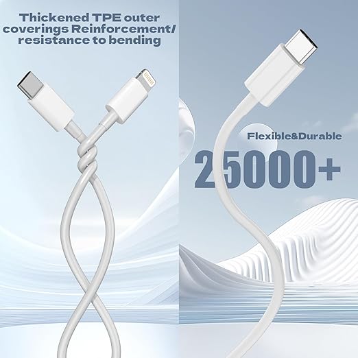 Car Apple Carplay Cable，USB C to Lightning Cable 10FT Compatible with 14 13 12 13 Pro Max XR XS X Charger Cord，Car Charging Cord