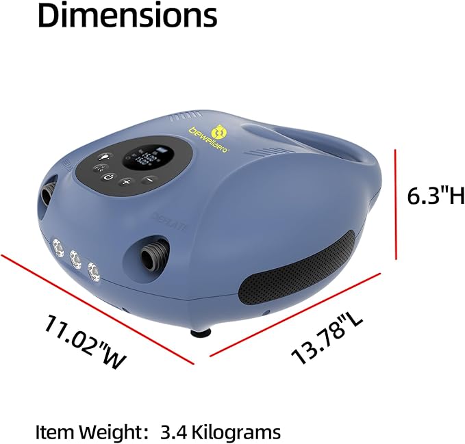 Paddle Board Pump Rechargeable Sup Air Pump Electric Portable with 10000mAh Battery, 25PSI High Pressure Inflator & Deflator for Inflatable Stand Up Paddleboards Kayak Boats Tents