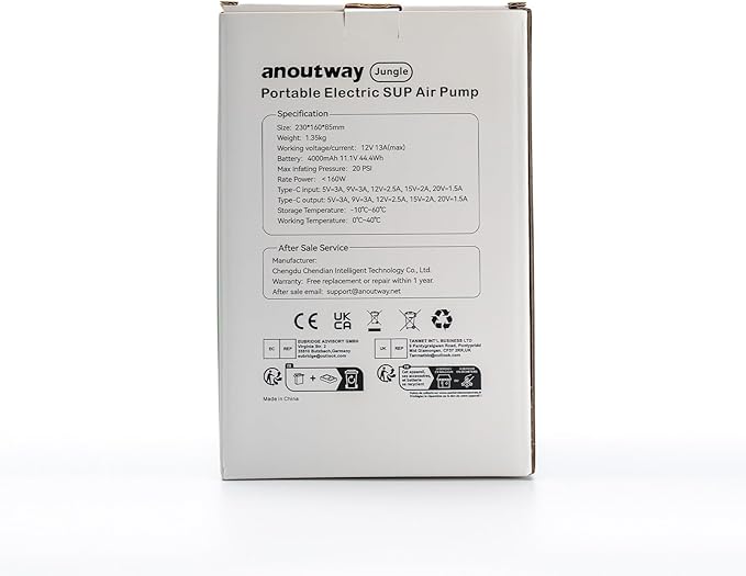 20PSI High Pressure Smart SUP Air Pump, 2025 New Rechargeable Battery-Powered, Intelligent Dual Stage Inflation & Deflation,Auto-Off for Stand Up Paddle Boards,Surfing Kite, Tent