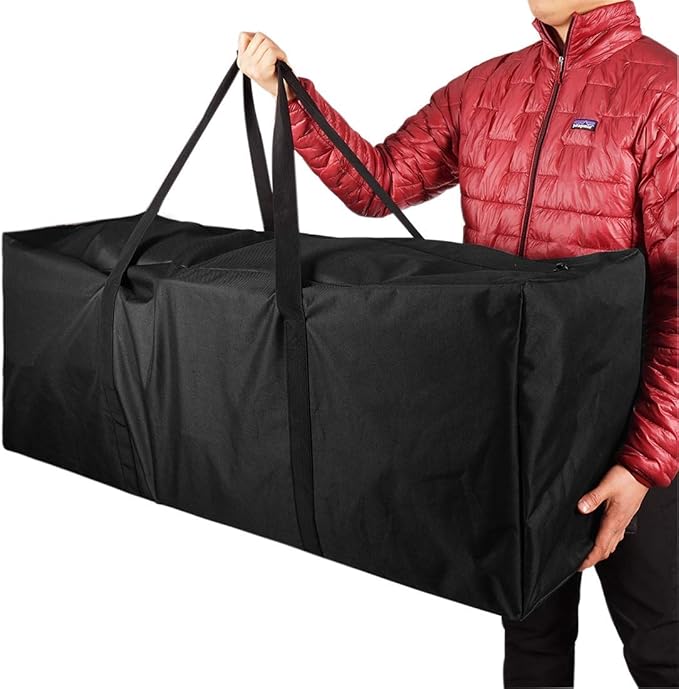 Sports Duffle Bag - Extra Large Travel Duffel Luggage Bag with Upgrade Zipper, Sturdy & Water Resistant, Black (Black 47inch 2Pack)