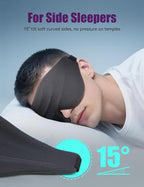 Sleep Eye Mask for Men Women, EVA BELLE Light Blocking Sleeping Mask for Side Sleeper, 3D Contoured Cup Night Blindfold, Lash Extensions 3D Sleeping Mask with Adjustable Strap for Travel, Night & Nap