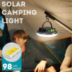 Solar Camping Lantern, Bright USB Rechargeable Camping Light, 4500LM, 4 Light Modes, Waterproof Hanging Tent Light for Camping, Hiking, Power Outages, Hurricane, Cellphone Emergency Charging