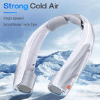 Hands-Free Portable Neck Fan - 6000mAh High Capacity Battery, USB Dual Port Fast Charging, Ultra-Quiet 6 Speeds Cooling Air, 360° Airflow for Outdoor, Indoor, Office, Travel - Gray