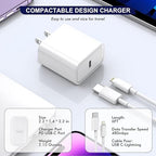 Fast Apple iPhone Charger,2Pack Apple Charge Cable iPhone Charger Fast Charging 6Foot Phone Charging USB C Charge Adapter 6FT Type C to Lightning Cable for iPhone 14/13/12/11 Pro Max/XR/XS/SE2022/iPad