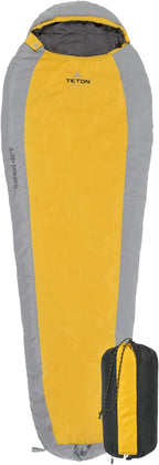 Teton 20F and 5F Degree Sleeping Bag; Lightweight, Warm Weather Mummy Sleeping Bags for Adults and Kids, Camping, Backpacking, Hiking