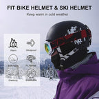 ROCKBROS Cold Weather Balaclava Ski Mask for Men Windproof Thermal Winter Scarf Mask Women Neck Warmer Hood for Cycling