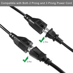 Outdoor 3-Outlet Power Splitter, 90-Degree Flat Plug 1 to 3 Way Outlet Adapter 1.5FT SJTW 16AWG 3-Prong Power Cord Extension Strip with Outlet Cover for Holiday Decoration String Light(1-Pack)