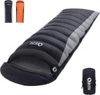 Ultralight Down Sleeping Bag for Adults - 600 Fill Power, Cold Weather, Backpacking, Camping, Hiking