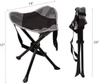 REDCAMP Folding Camping Chair for Spectator Portable, Lightweight 3 Legged Tripod Camping Stools for Adults Fishing Backpacking Hunting, 17 Inch Tall, Black