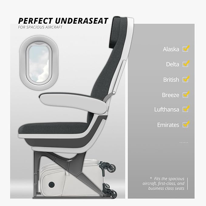 Verage Underseat Carry On Luggage with Spinner Wheels (Cloud Gray, 14.5-Inch Plus Underseat Pro)