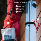 LuminAID Solar Beam with Phone Charger - Shatterproof & Waterproof Inflatable Tube Lantern with 300 Lumens of Bright LED - Perfect for Camping, Backpacking, Hiking, Emergency