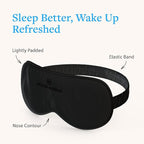 Sleep Mask, 100% Silk, Pure Mulberry Silk, Light Blocking Eye Mask with Elastic Strap for Sleep & Travel, Ultra Soft Eye Cover, No Pressure, Reduce Puffy Eyes, Machine Washable